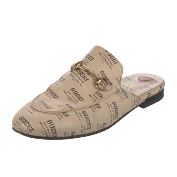 Gucci printed leather mules - Picture 1 of 5
